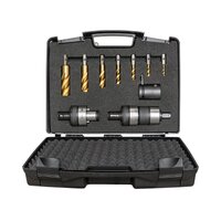 Alpha M6-M24 Versadrive Clutched Tapping Set (Weldon 19mm (3/4") with 1/2" Impact Adapter) 121015-SET12