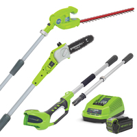 Greenworks 40V 2-in-1 Pole Saw and Hedge Trimmer 4.0ah Set 1300607AU-Kit-4