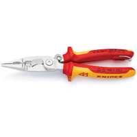 Knipex 200mm 1000V Tethered Electrial Pliers 1396200TBK
