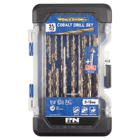 P&N 25 Piece HSS-Cobalt Metal Jobber Drill Metric Set with Bonus Countersink 149060006