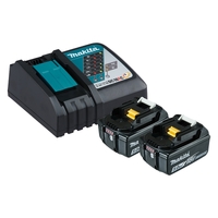 Makita DC18RC Battery Charger with 2x 5.0Ah Batteries 199179-3