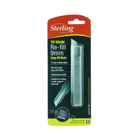 Sterling 9mm Small Snap-Off Blade (x10) - Carded 200-1