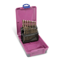 Bordo 21pce 1/16 - 3/8" HSS Cobalt Drill Set ABS Case 2010-F2