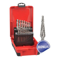 Bordo 19pce - 1-10mm Delta Point Bright Finish with Bonus Step Drill 2015-M2-SDM1