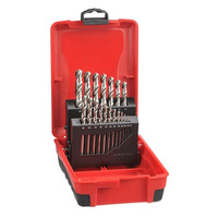 Bordo 19pce - 1- 10mm Delta Point Bright Finish HSS Drill Set 2015-M2