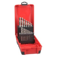Bordo 19pce - 1-6.5mm Delta Point Bright Finish HSS Drill Set with Step Drill 2015-M5-SDM1