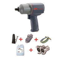 Ingersoll Rand 1/2" Impact Wrench with Claw Coupling Whip Hose 2135TIMAX-HC