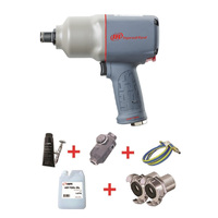 Ingersoll Rand 3/4" Air Impact Wrench with Claw Coupling Whip Hose 2145QiMAX-HC