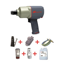 Ingersoll Rand 1" Impact Wrench with Nitto Style Whip Hose Kit 7000rpm 2155QiMAX-H