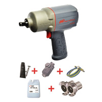 Ingersoll Rand 1/2" Pistol Grip Impact Wrench with Claw Coupling Whip Hose 2235TIMAX-HC