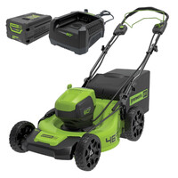 Greenworks 60V Brushless 46cm Self-Propelled Lawn Mower 4.0ah Set 2514607AU-Kit-4