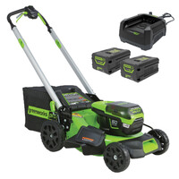 Greenworks 60V Brushless 51cm Self-Propelled Lawn Mower 2x6.0ah Dual Battery Set 2515207AU-Kit-2x6