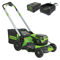 Greenworks 60V Brushless 51cm Self-Propelled Lawn Mower 6.0ah Set 2515207AU-Kit-6