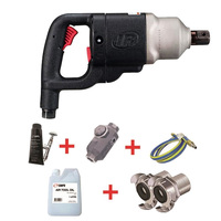 Ingersoll Rand 1" D-Handle Impact Wrench with Claw Coupling Whip Hose 2925RB2Ti-HC