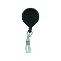 Sterling Lockable Retractable Key Ring Holder - Black 32-94ID