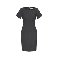 Biz Corporates Comfort Wool Stretch Womens Short Sleeve Dress