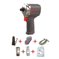 Ingersoll Rand 1/2" Ultra Compact Impact Wrench with Nitto Style Whip Hose Kit 35MAX-H