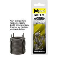 Loksert 1/2" x 20 UNF Carbon Steel Thin Wall Solid Insert 5Pk 3634-1/2TWP