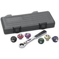 GearWrench 7 Pc 3/8" Drive Magnetic Oil Drain Plug Metric Socket Set 3870D