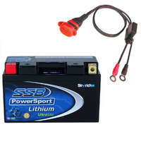 SSB Motorcycle Lithium Battery 320CCA plus Ext Charging Cable