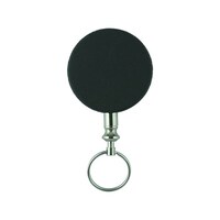 Sterling Steel Chain Retractable Badge Holder - Black 40-60BH