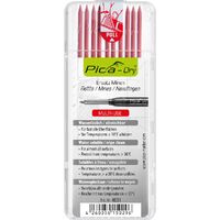 Pica DRY Pencil Refill - Set of 10 Leads (Red) 4031