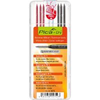 Pica DRY Pencil Refill - Set of 8 Leads 'Summer Heat' (3 Graphite 2B, 3 Red, 2 White) (Blister Pack) 4070/SB