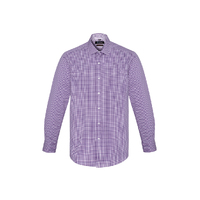 Biz Corporates Newport Mens Long Sleeve Shirt Purple Reign Size XS