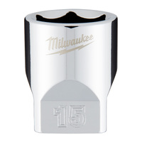 Milwaukee 15mm Standard Metric 1/4" Drive Socket 45349041