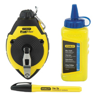 Stanley FatMax Chalk Line Reel 30m/100' Blue Chalk & Marker 47-681L