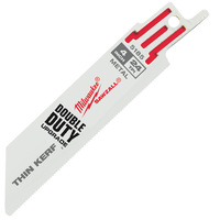 Milwaukee 100mm 24tpi Metal Thin Kerf Recip Blade 5 Pack Sawzall Blade 48005185