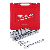 Milwaukee 47 Piece SAE & Metric Socket Wrench Set 1/2" Dr 48229010