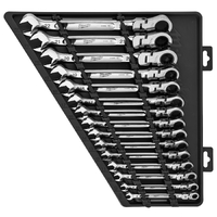 Milwaukee 15pc Flex Head SAE Ratcheting Combination Wrench Set 48229413