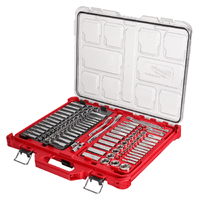 Milwaukee 106 Piece 1/4" & 3/8" Dr Metric/SAE Ratchet and Socket Set with PACKOUT 48229486