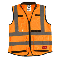 Milwaukee Premium High Visibility Orange Safety Vest