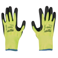 Milwaukee Medium High Visibility Cut Level 2 Polyurethane Dipped Gloves 48738921
