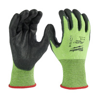 Milwaukee High Visibility Cut 5(E) Polyurethane Dipped Gloves 4873895-Cut5