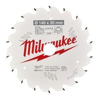 Milwaukee 140mm (5-1/2") 18T Wood Circular Saw Blade Framing (for M12 FUEL 140mm Circular Saw) 4932471310