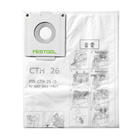 Festool Replacement H Class Safety Bag for CT 26 - 3 Pack 497541