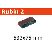 Festool 10Pk Rubin Abrasive Belt 533x75mm P60 75 x 533 P60 RU2 10