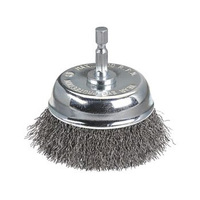 Bordo 75mm Steel Crimp Wire Cup Brush with Hex Shank 5130-75S
