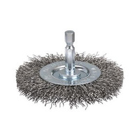 Bordo 75mm Steel Crimp Wire Wheel Brush with Hex Shank 5132-75S