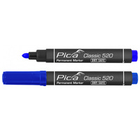 Pica Classic 520 Blue Permanent Marker - Bullet Tip 520/41