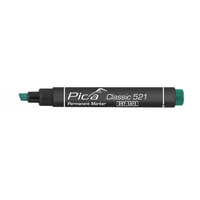 Pica Classic 521 Green Permanent Marker - Chisel Tip 521/36