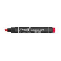 Pica Classic 521 Red Permanent Marker - Chisel Tip 521/40