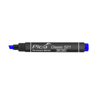 Pica Classic 521 Blue Permanent Marker - Chisel Tip 521/41