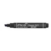 Pica Classic 521 Black Permanent Marker - Chisel Tip 521/46