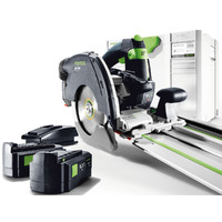 Festool HKC 55 160mm Brushless Circular Saw with 420mm Cross Cut Rail 5.2Ah