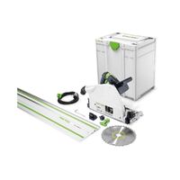 Festool 1600W 210mm TS 75 Plunge Cut Circular Saw with 1400mm Rail in Systainer 576115