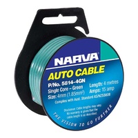 Narva Cable S/Core 4Mm 15A 4M Green